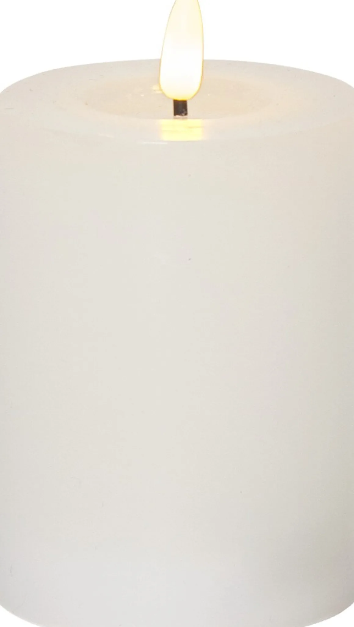 FLAMME FLOW LED-Blockljus Batteri 12,5cm Vit