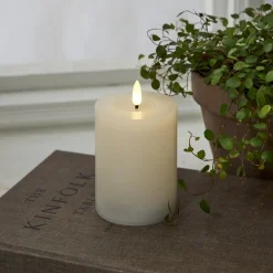 FLAMME FLOW LED-Blockljus Batteri 12,5cm Vit