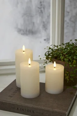 FLAMME FLOW LED-Blockljus Batteri 12,5cm Vit