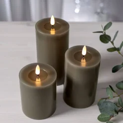 FLAMME FLOW LED-Blockljus Batteri 15cm Mullvad