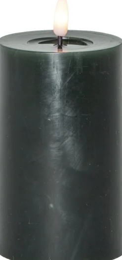 FLAMME FLOW LED-Blockljus Batteri 15cm Grön