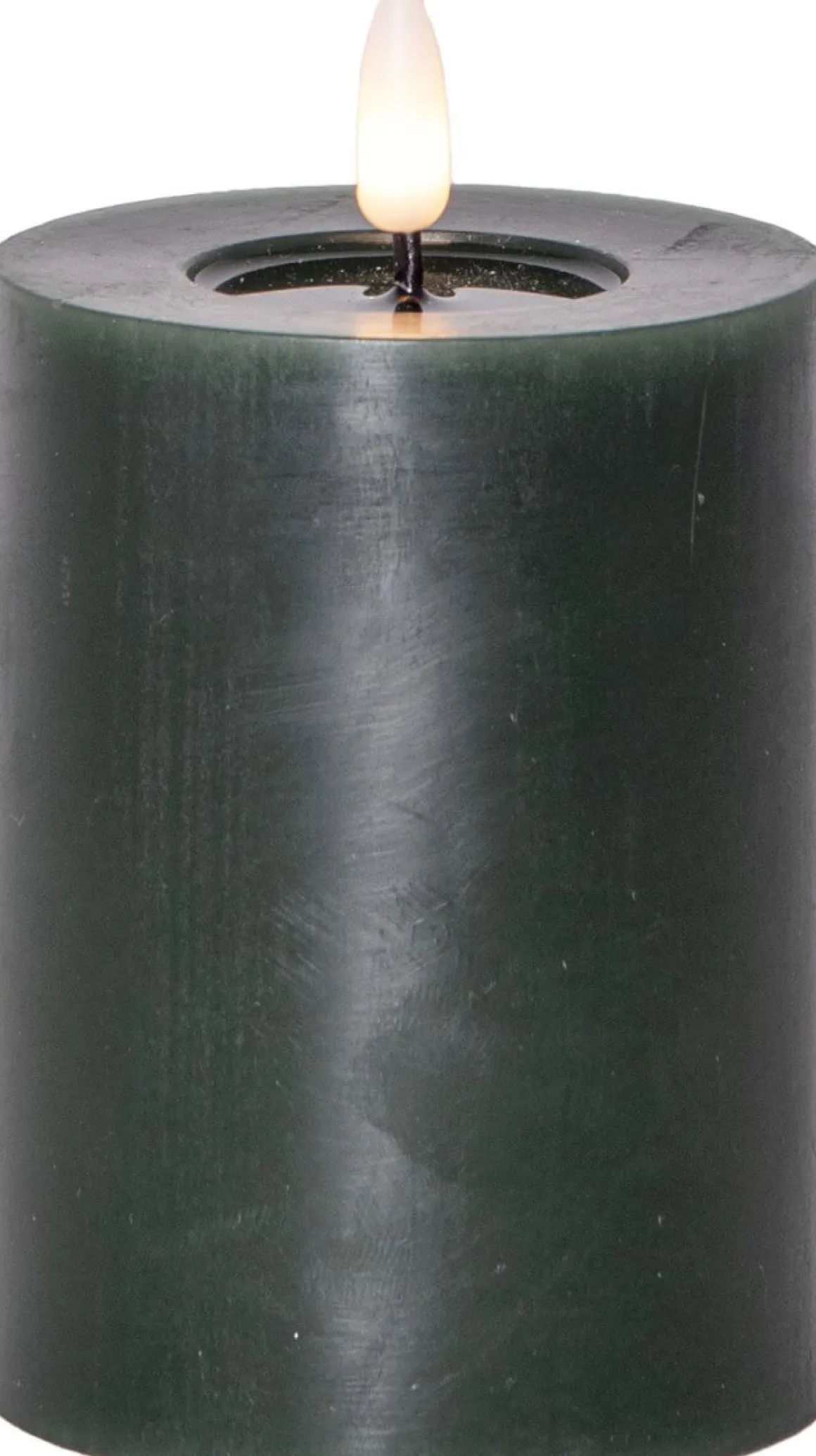 FLAMME FLOW LED-Blockljus Batteri 12,5cm Grön