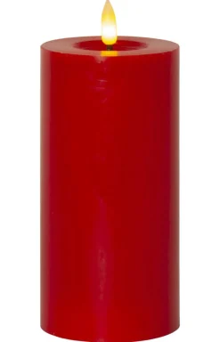 FLAMME FLOW LED-Blockljus 17,5cm Röd