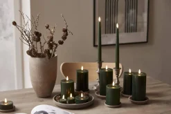 FLAMME FLOW LED-Värmeljus 2-pack 4cm Grön