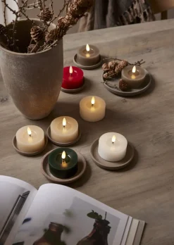 FLAMME FLOW LED-Värmeljus 2-pack 7cm Grön