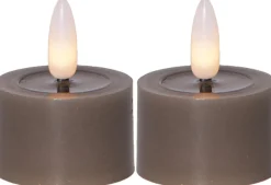 FLAMME FLOW LED-Värmeljus 2-pack 4cm Mullvad