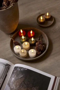 FLAMME FLOW LED-Värmeljus 2-pack 4cm Vit