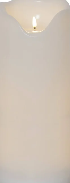 FLAMME GRAND LED-Blockljus Batteri 40cm Vit IP44