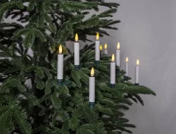 FLAMME Julgransbelysning Trådlös 12cm 10LED Vit