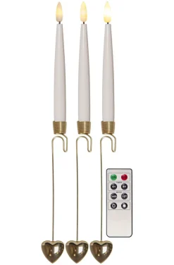 FLAMME Julgransbelysning 8-Pack Batteri 31cm Varmvit/Vit