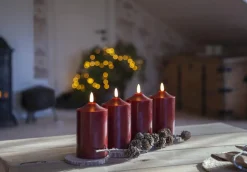 FLAMME LED Blockljus 15cm Röd