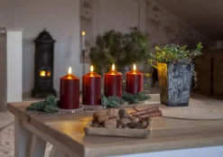 FLAMME LED Blockljus 15cm Röd