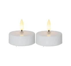 FLAMME LED Värmeljus 2-Pack 5,8cm Vit