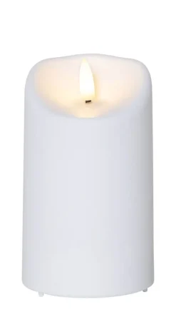 FLAMME LED-Blockljus 13cm Vit