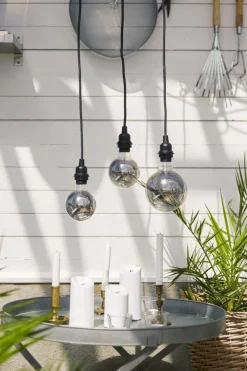 FLAMME LED-Blockljus 15cm Vit