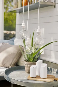 FLAMME LED-Blockljus 15cm Vit