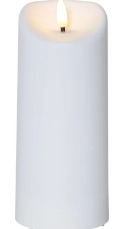 FLAMME LED-Blockljus 18cm Vit