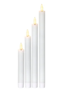 FLAMME 4-Pack LED Antikljus 28,5cm Vit