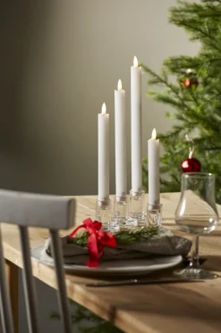 FLAMME 4-Pack LED Antikljus 28,5cm Vit