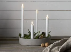 FLAMME 4-Pack LED Antikljus 28,5cm Vit