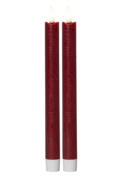 FLAMME 2-Pack LED Antikljus 24,5cm Röd