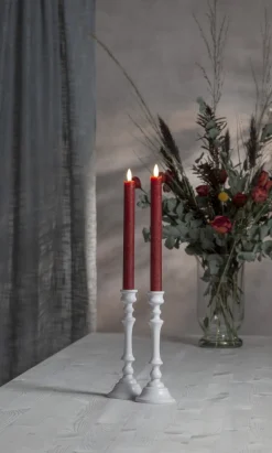 FLAMME 2-Pack LED Antikljus 24,5cm Röd