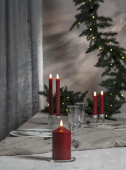 FLAMME 2-Pack LED Antikljus 24,5cm Röd