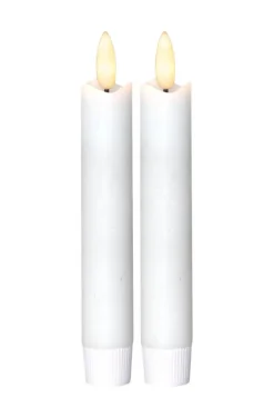 FLAMME 2-PACK LED-Antikljus 15cm Vit
