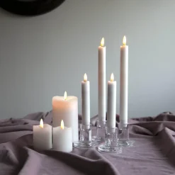 FLAMME 2-PACK LED-Blockljus 7,5cm Vit