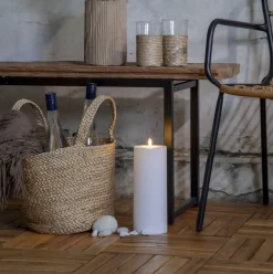 FLAMME RAK LED-Dekorationsljus 27,5cm Vit