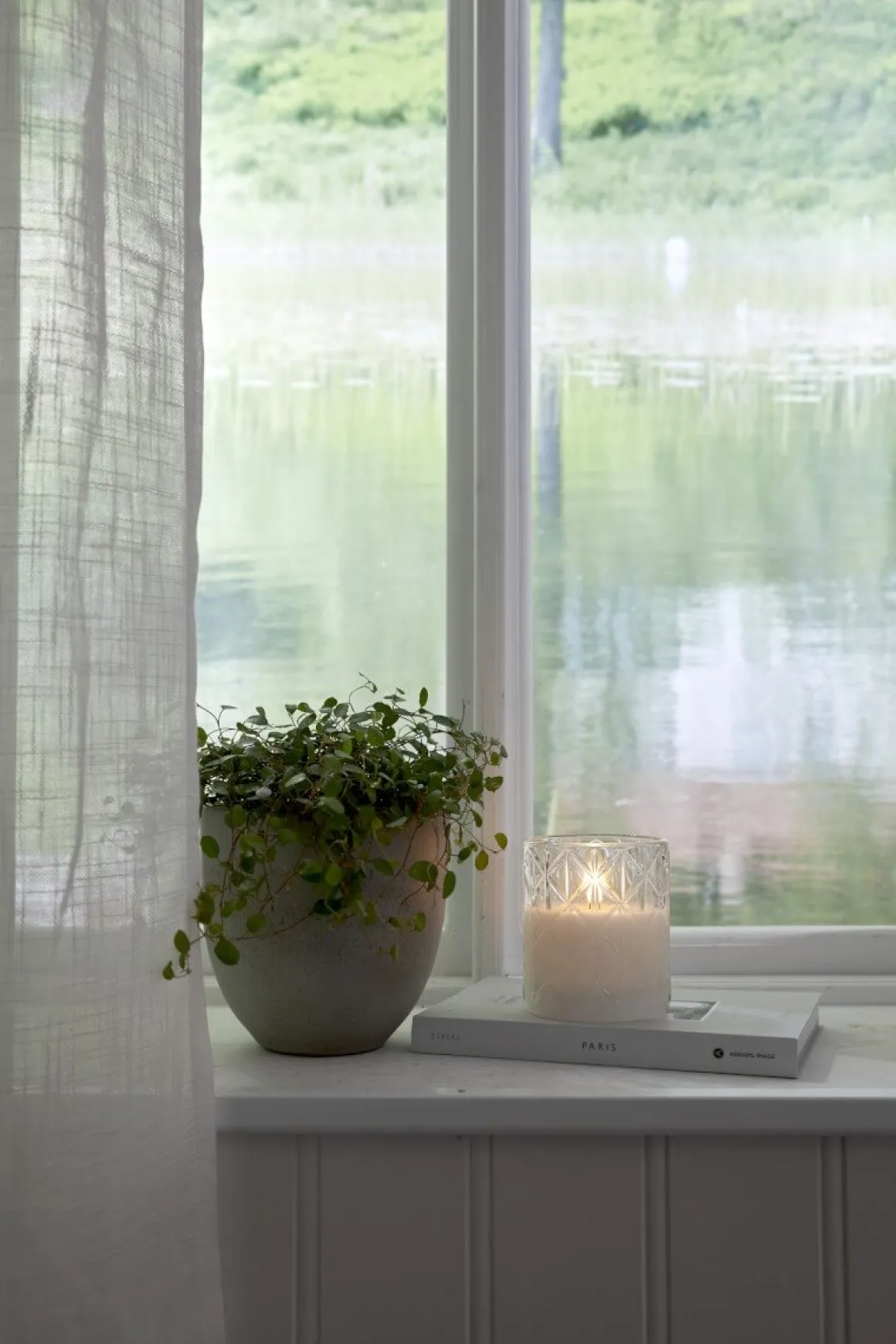 FLAMME ROMB LED-Blockljus Batteri 10cm Klar