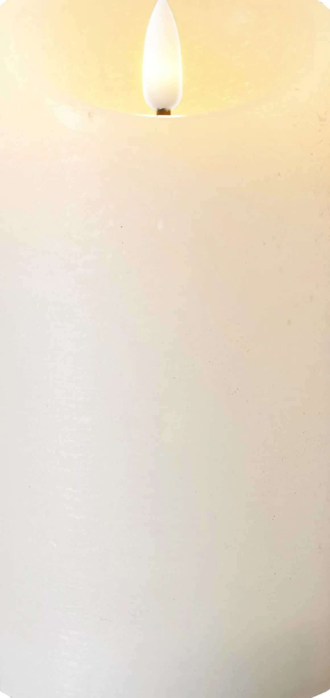 FLAMME RUSTIC LED-Blockljus 15cm Vit