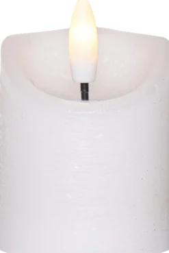 FLAMME RUSTIC 2-PACK LED-Blockljus 7,5cm Vit