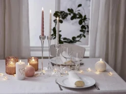 FLAMME SHINE LED-Antikljus 2-pack 24,5cm Vit