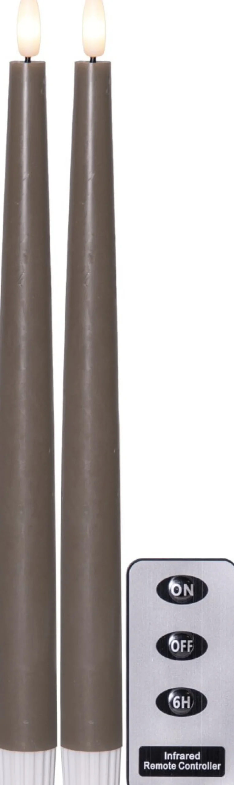 FLAMME SLIM LED-Antikljus 2-pack 28 cm Mullvad