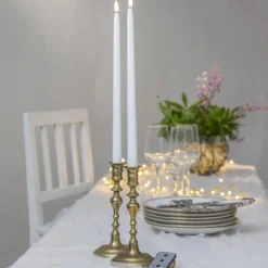 FLAMME SLIM LED-Antikljus 2-pack 38cm Vit