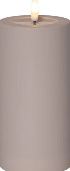 FLAMME SOFT LED-Blockljus 17,5cm LED Beige