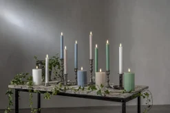 FLAMME STRIPE LED-Antikljus 2-pack 25cm Blå