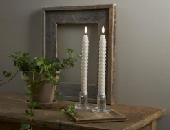 FLAMME SWIRL LED-Antikljus 2-Pack 25cm Beige