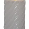 FLAMME SWIRL LED-Blockljus 15cm Grå