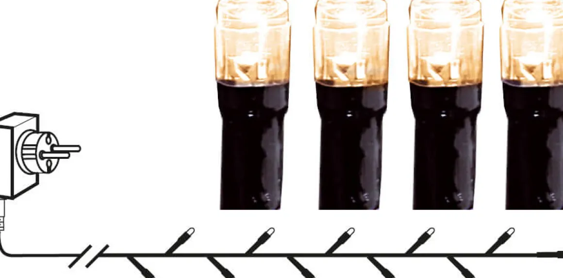 FLASHY Ljusslinga 21m 300LED Extra varmvit/Svart IP44