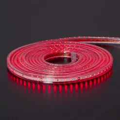 FLATSMDLED Ljusslang 5m 480LED Röd/Transparent