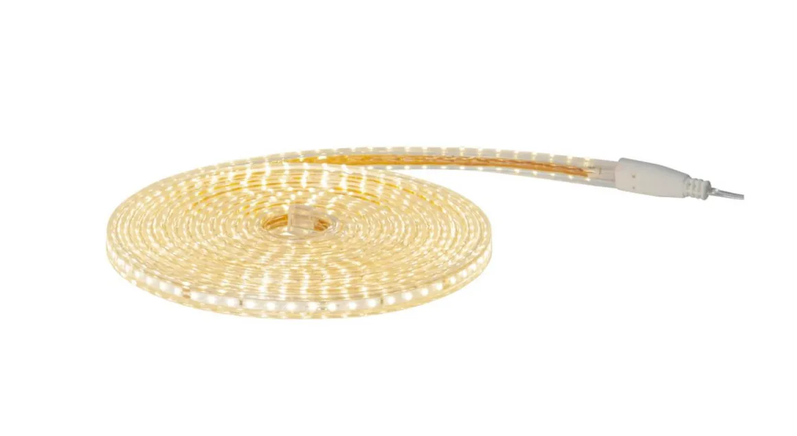 FLATSMDLED Ljusslang 5m 480LED Varmvit/Transparent