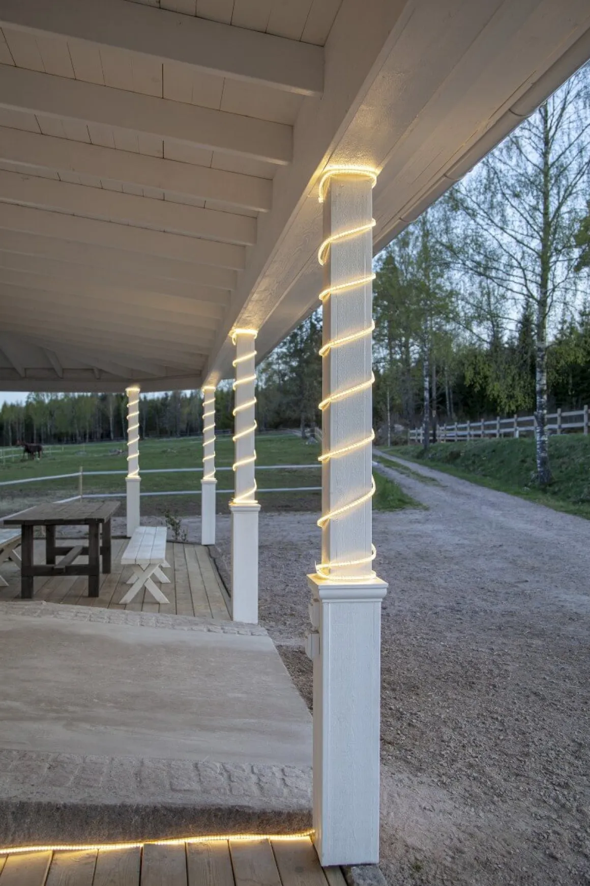 FLATSMDLED Ljusslang 5m 480LED Varmvit/Transparent