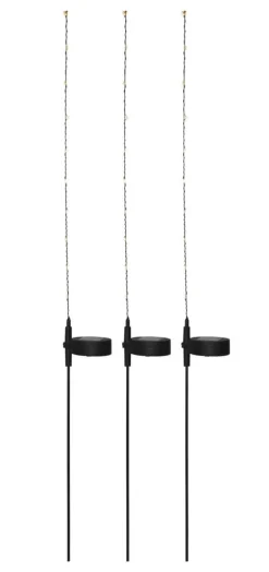 FLEXY 3-PACK Solcellsdekoration 80cm Svart IP44