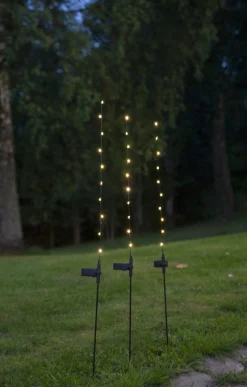 FLEXY 3-PACK Solcellsdekoration 80cm Svart IP44