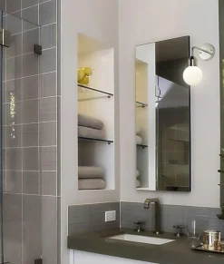 FLORENS Vägglampa Bad 32cm Krom/Opalvit IP44