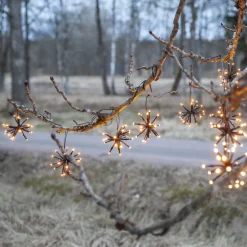 FLOWER CURTAIN Ljusslinga 4m 10LED Extra varmvit/Svart IP44