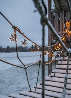 FLOWER CURTAIN Ljusslinga 4m 10LED Extra varmvit/Svart IP44