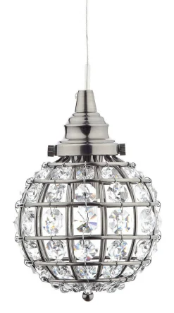 FÖNSTERLAMPA Kristallboll K9 10cm Svart Nickel